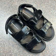 Princess Polly Rue Chunky Strappy Black Sandals Size 8