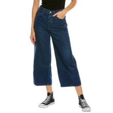 NWT Frame Le Italien Wide Leg Crop Jeans 24 blue dark rinse
