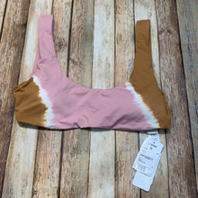 L*SPACE-Tie Dye Bikini Top, Size X-Large in Stripe Tie Dye