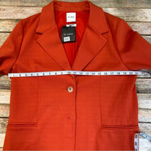 St. John Notch Collar Milano Knit Jacket In Burnt Orange Size 14 NEW