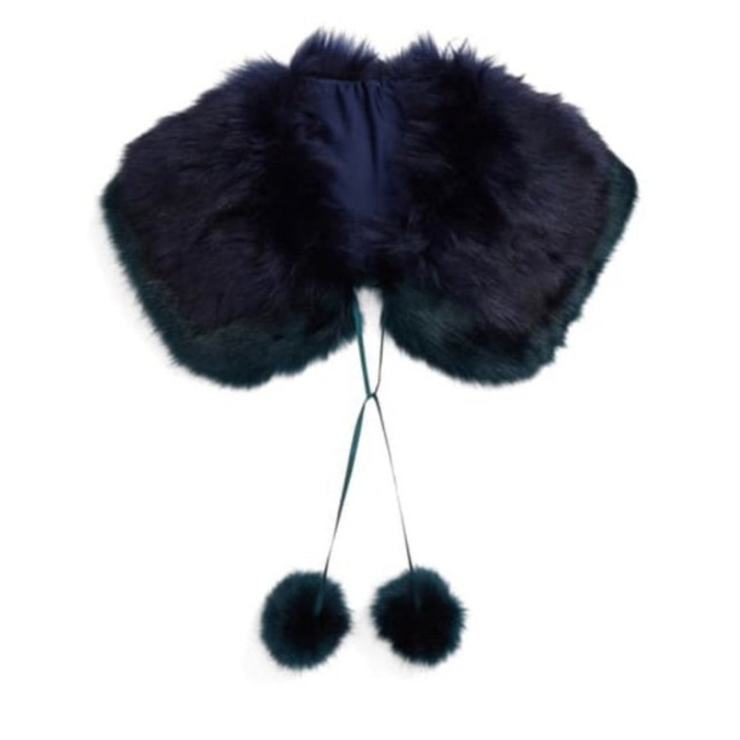 BP. Faux Fur Collar In Navy Combo NEW