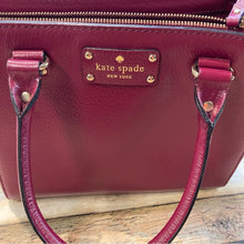 Kate Spade Leather Burgundy Plain Handbag