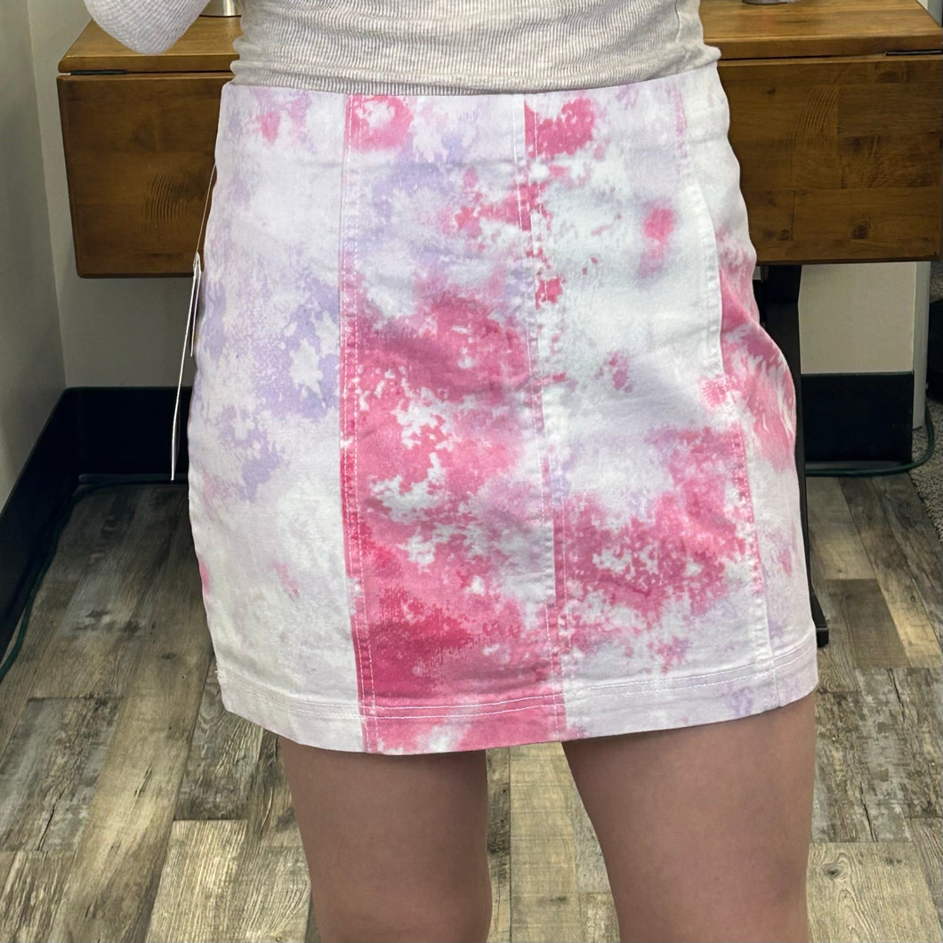 Tie Dye Mini Skirt Medium