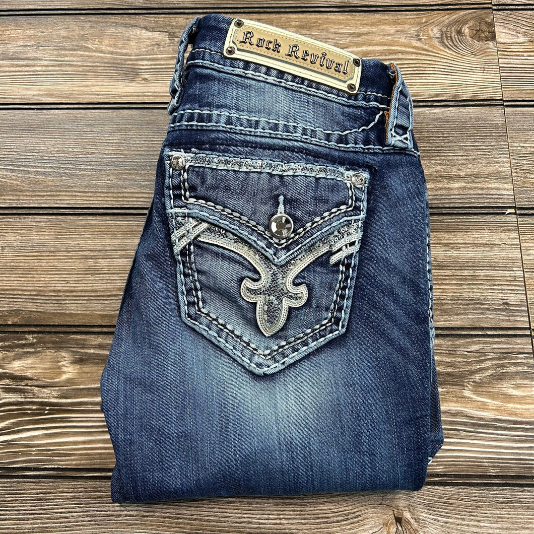 Rock Revival Low-Rise Crop Hettie Size 27