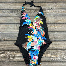Laundry Shelli Segal Rain florist Plunge One Piece Swimsuit, Large