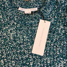 New Veronica Beard Roopa Puff sleeve wool sweater in Petrol Large