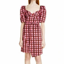Baum und Pferdgarten Arvia Plaid Asymmetric Organic Cotton Dress Size 6
