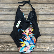 Laundry Shelli Segal Rain florist Plunge One Piece Swimsuit, Large