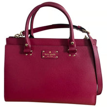 Kate Spade Leather Burgundy Plain Handbag