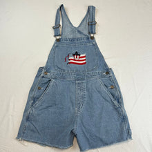 American Flag Carpenter Shortalls Small Y2K