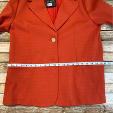 St. John Notch Collar Milano Knit Jacket In Burnt Orange Size 14 NEW