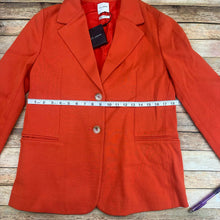 St. John Notch Collar Milano Knit Jacket In Burnt Orange Size 8 NWT