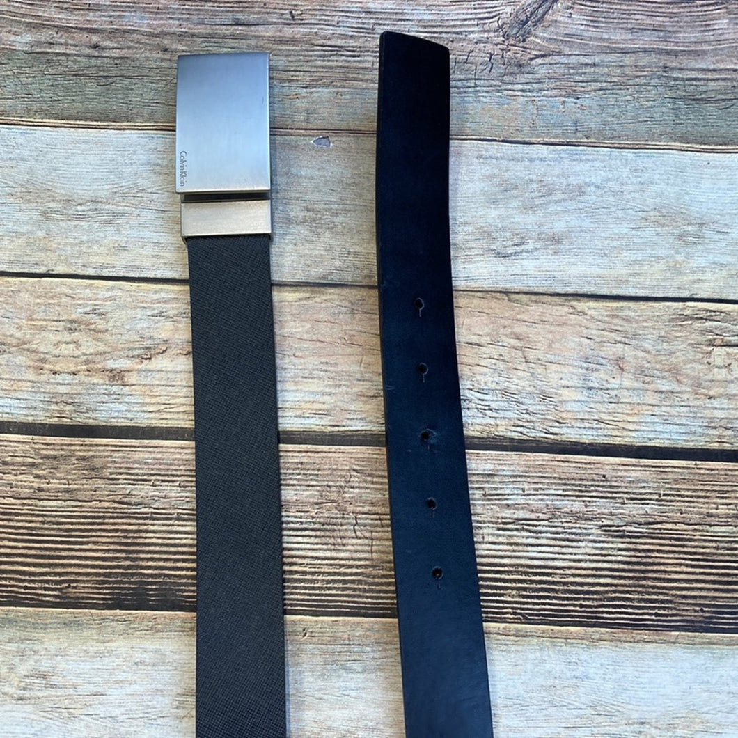 Calvin Klein Saffiano Leather Reversible Belt NWT