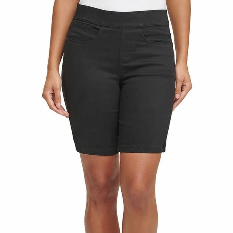DKNY Jeans Bermuda Shorts Pull on Black Stretch, Small