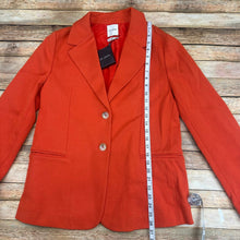 St. John Notch Collar Milano Knit Jacket In Burnt Orange Size 8 NWT