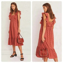 ba&sh Byrd Broderie Anglaise Midi Dress SIze 3 NEW