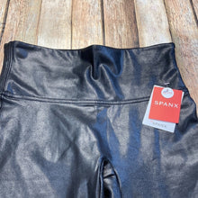 SPANX- Faux Leather Leggings, Black, Petite