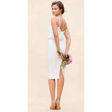 Dress the Population White Alondra Midi Dress - Medium