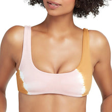 L*SPACE-Tie Dye Bikini Top, Size X-Large in Stripe Tie Dye