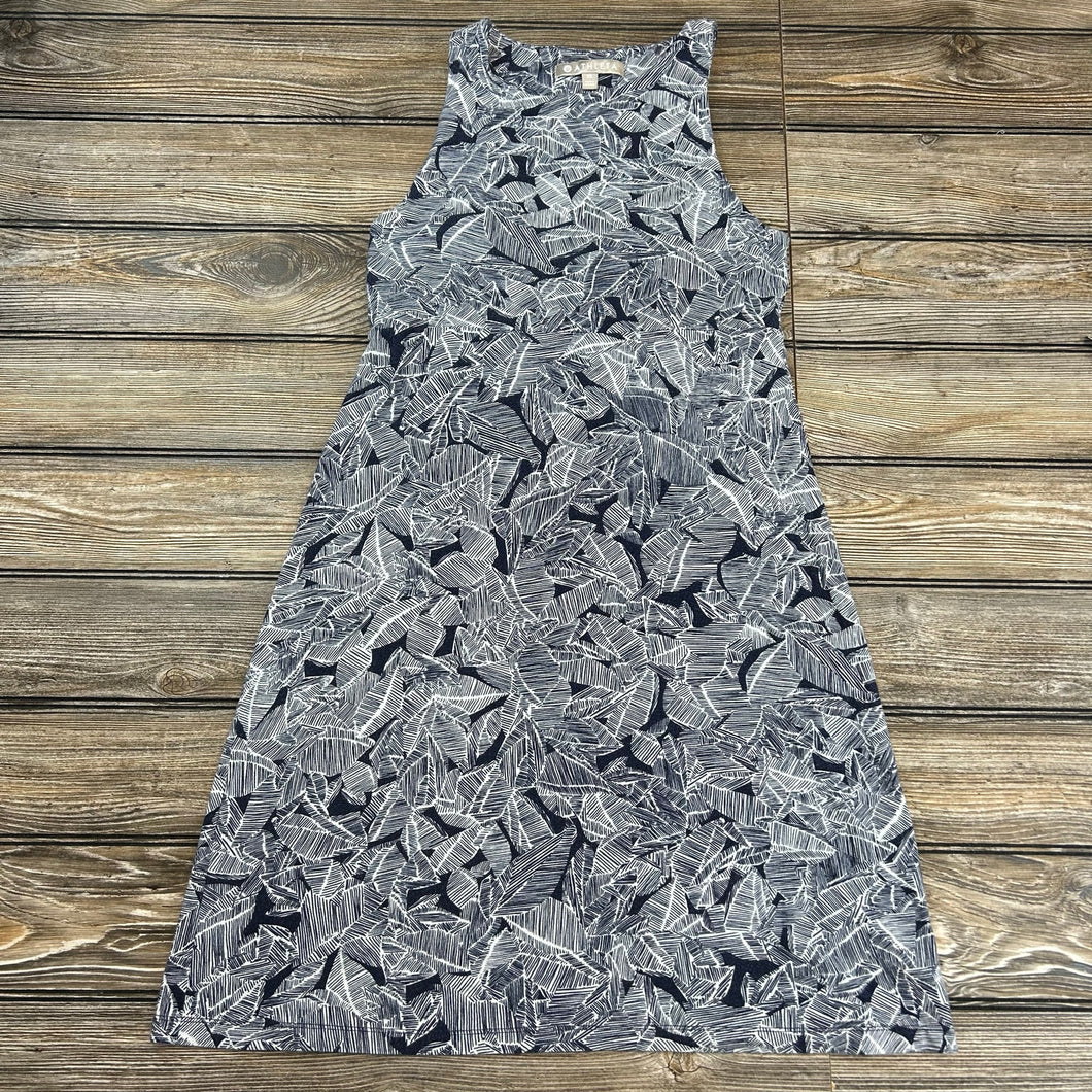 Athleta Santorini Navy Palm Printed Dress XS