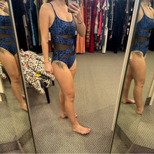 Snake Print Mesh One Piece NWT