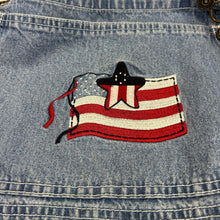 American Flag Carpenter Shortalls Small Y2K