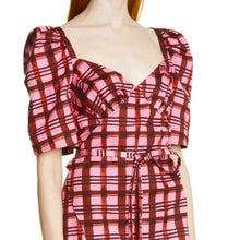 Baum und Pferdgarten Arvia Plaid Asymmetric Organic Cotton Dress Size 4