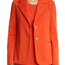 St. John Notch Collar Milano Knit Jacket In Burnt Orange Size 14 NEW