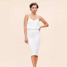 Dress the Population White Alondra Midi Dress - Medium
