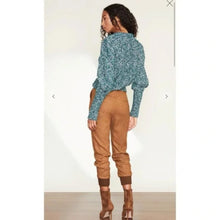 New Veronica Beard Roopa Puff sleeve wool sweater in Petrol Medium