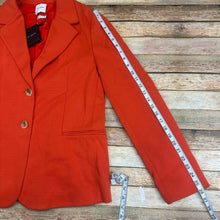 St. John Notch Collar Milano Knit Jacket In Burnt Orange Size 8 NWT