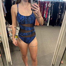 Snake Print Mesh One Piece NWT