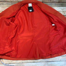 St. John Notch Collar Milano Knit Jacket In Burnt Orange Size 8 NWT
