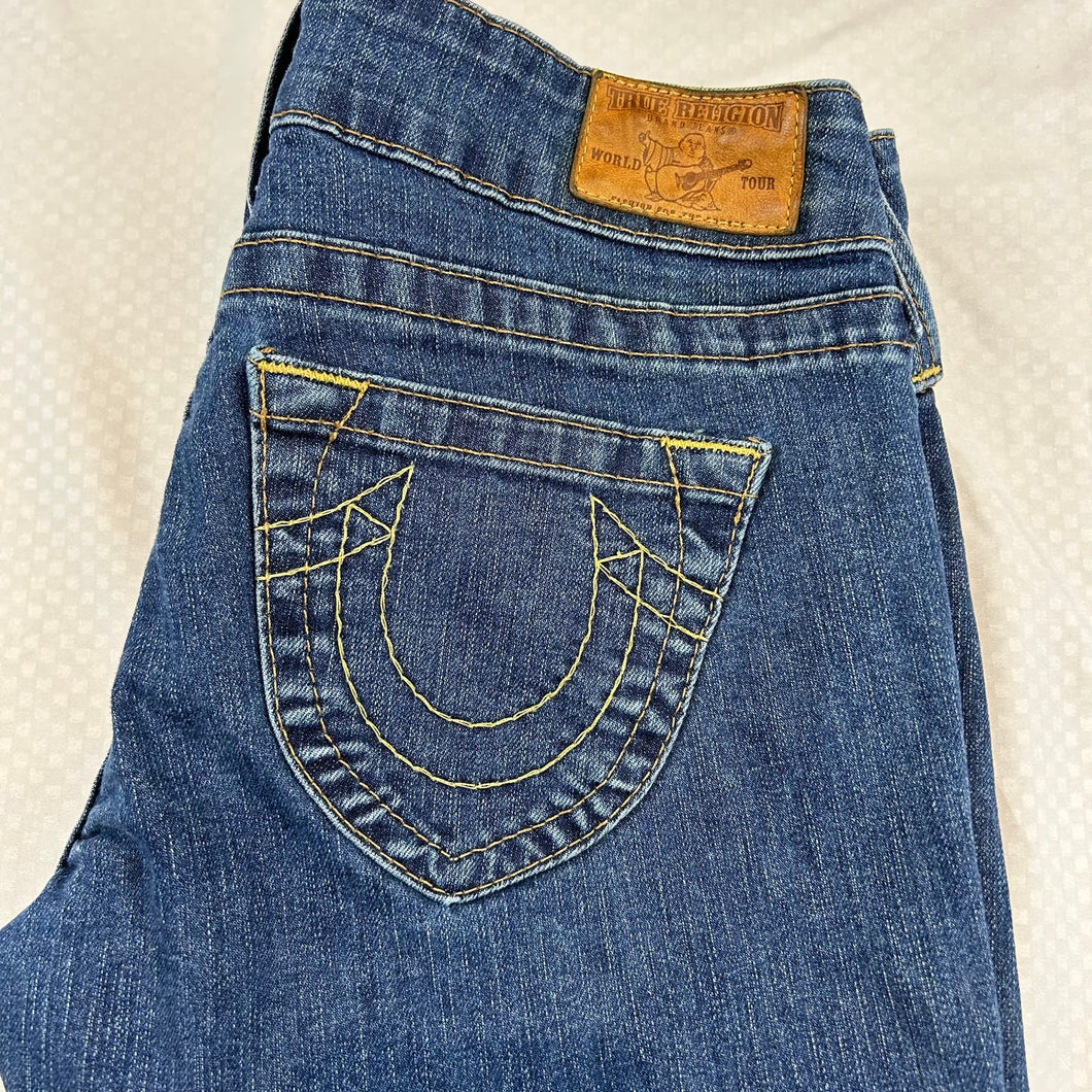 True Religion Low Rise Flared Boot Jeans Size 27