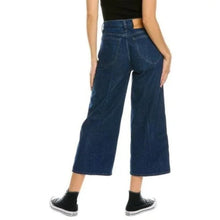 NWT Frame Le Italien Wide Leg Crop Jeans 24 blue dark rinse