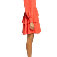 One33 Social Plunge Neck Balloon Long Sleeve Cocktail Minidress, Size 6 - Orange