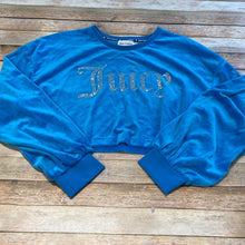 Juicy Couture Cropped Velour Logo Sweatshirt XL
