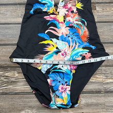 Laundry Shelli Segal Rain florist Plunge One Piece Swimsuit, Large