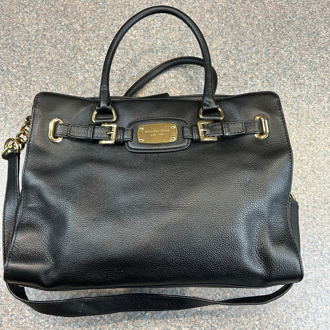 Michael Kors Black Leather Tote Bag