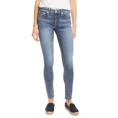 NEW Rag & Bone Cate Mid-Rise Skinny Faded Wash Jeans in Baxhill NWT