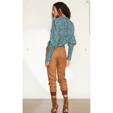 New Veronica Beard Roopa Puff sleeve wool sweater in Petrol Medium