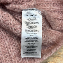 Vince Chunky Knit Pullover High Neck Pink Wool Alpaca Blend Sweater Large NWT