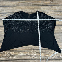 Y2K Black Studded Oversized Crop Top, Size Small/Medium