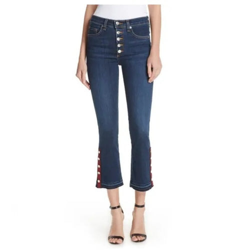 Veronica Beard Button Hem Baby Boot Jeans NWT