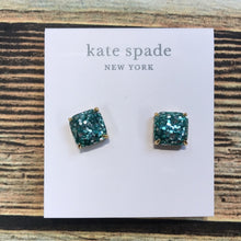 Kate Spade Square Mini Glitter Stud Earrings-NWT