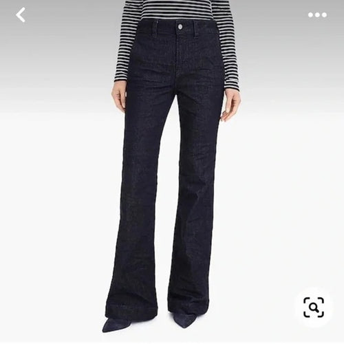 J Crew Wide Leg Trouser Jean Dark Wash
