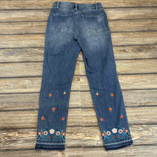 Laurie Felt Embroidered Cropped Jeans Size 6