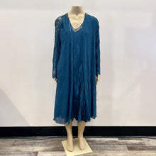 Komorav Dark Teal Midi Dress with Kimono XL