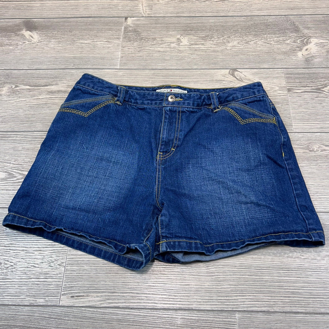 Y2K Tommy Hilfiger Embroidered Denim Shorts Size 12 EUC