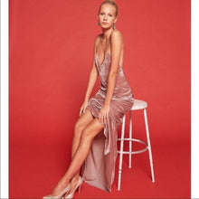 Reformation Rimini Velvet Maxi Gown Blush NWT Large